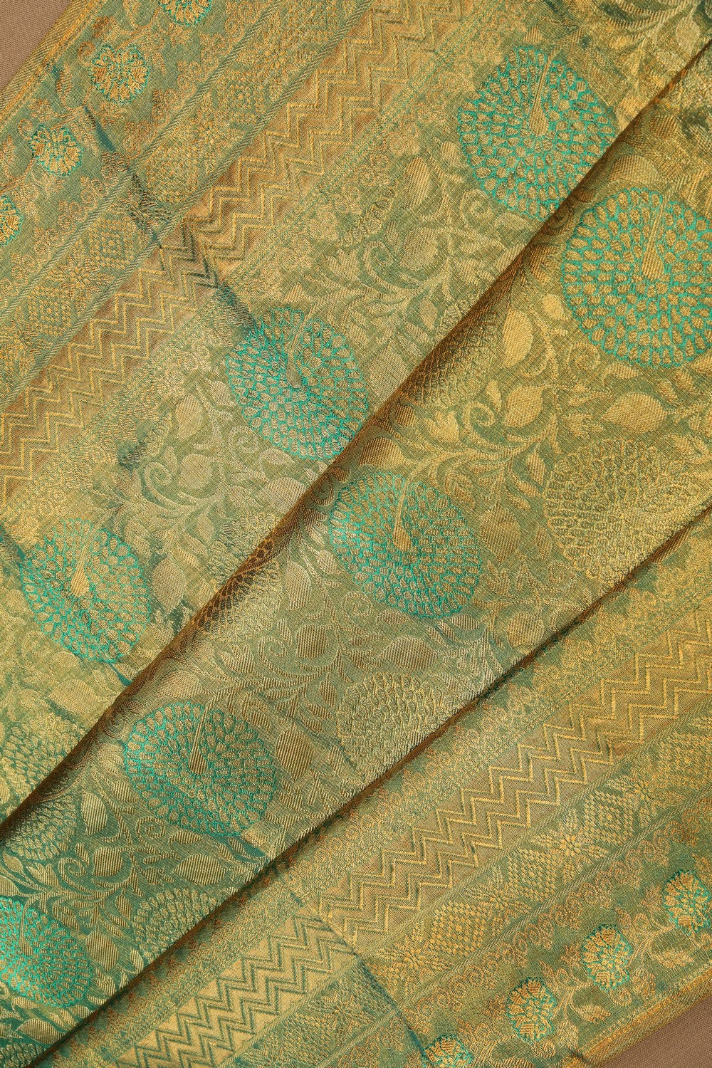 Image of Kanchipuram Tissue Brocade Saree